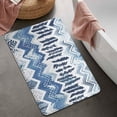 thumbnail image 2 of Blue Chevron Geometric Boho Pattern Bathroom Rugs Mat,Non Slip Microfiber Bathroom Rug,Rubber Backing,Soft Bathroom Mats for Bathroom Floor,Tub and Shower,20x32in(50x80cm), 2 of 5