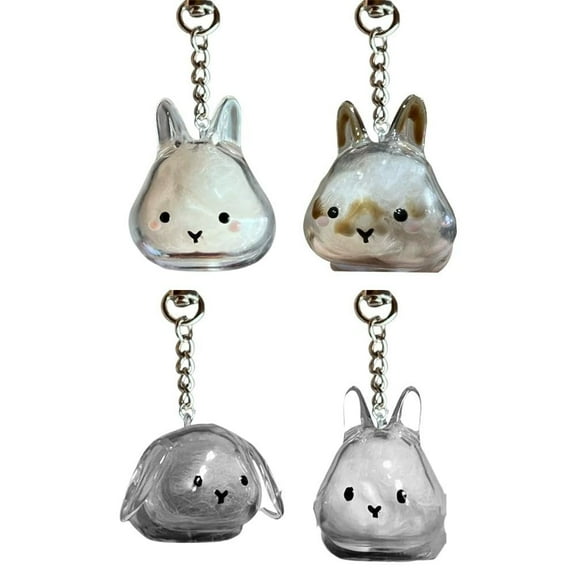 Eliaeconx Rabbit Hair Collection Capsule Memorial Pendant Cute Keychain Suitable For Rabbit Enjoyment Suitable For Daily Decoration (A)