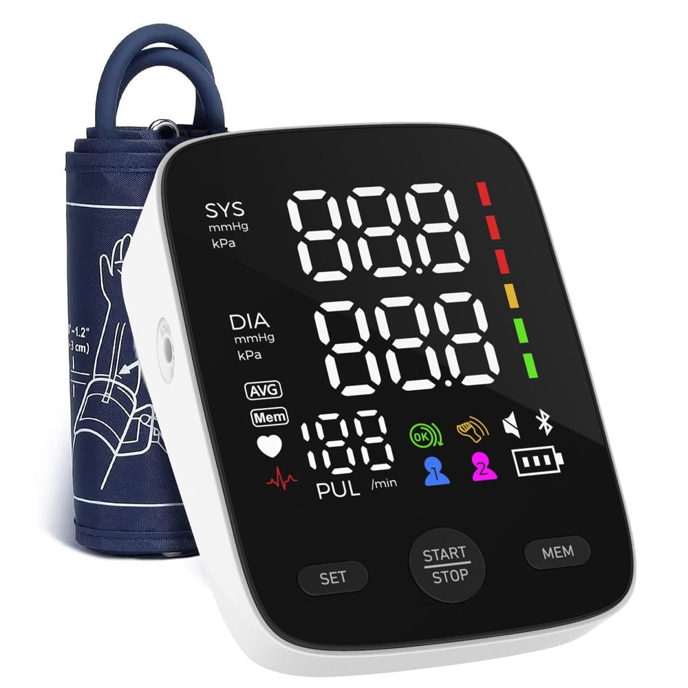 ABMD Adjustable Cuff Digital Upper Arm Blood Pressure Monitor with BP Monitor and Upper Arm Cuffs