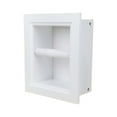 thumbnail image 3 of Typhon Recessed Solid Wood Toilet Paper Holder 7 x 8.5, White Enamel, 3 of 6