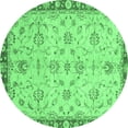thumbnail image 1 of Ahgly Company Indoor Round Oriental Emerald Green Traditional Area Rugs, 4' Round, 1 of 4