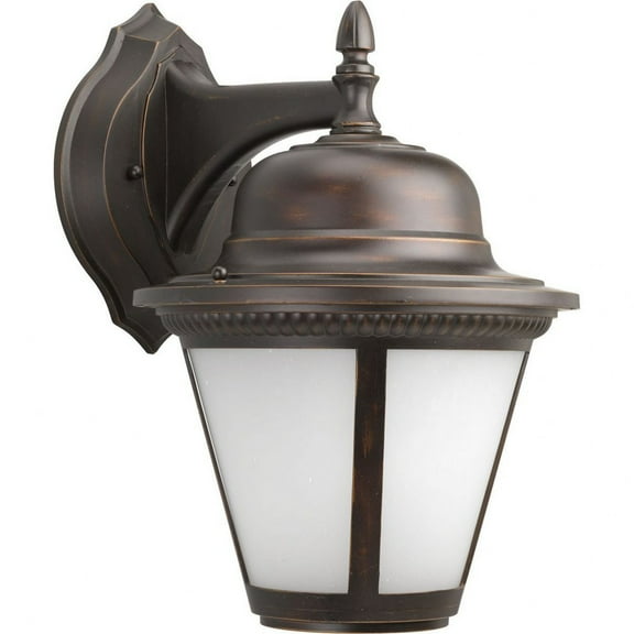 Progress Lighting Westport 2-Light Large Wall Lantern, Antique Bronze, Clear Seeded Glass