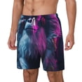 thumbnail image 2 of Uemuo Hip-Hop Glasses Gorilla Pattern Mens Swim Trunks Quick Dry Board Shorts with Mesh Lining, Stretch Beach Shorts Quick Dry No-Chafing Board Shorts-X-Large, 2 of 9