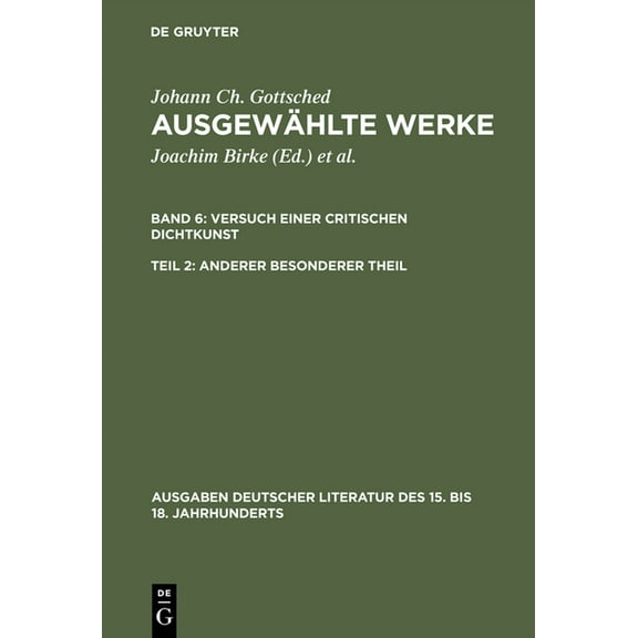 Ausgewählte Werke, Bd 6/Tl 2, Anderer besonderer Theil, (Hardcover)
