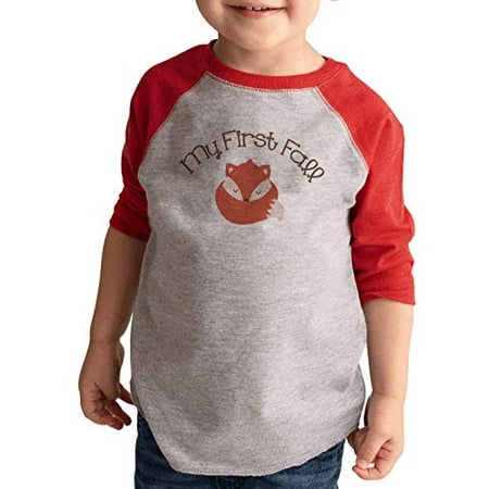 

7 ate 9 Apparel Kids My First Fall Fox Raglan Red