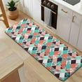 thumbnail image 5 of Orange Green White Checkerboard Checkered Pattern Kitchen Rug Mat,Kitchen Runner Rugs Non Skid Washable,Decorative Kitchen Floor Mats for Kitchen,Sink,Laundry,17"x47.2", 5 of 7