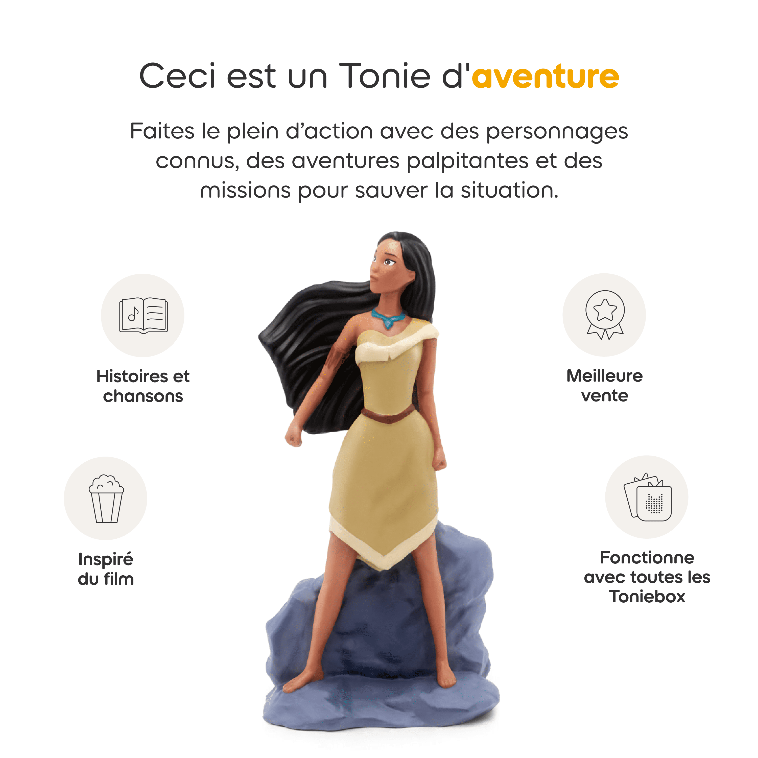 tonies Disney Pocahontas Audio Play Figurine (French)