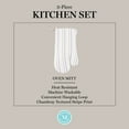 thumbnail image 5 of Martha Stewart Daisy Stripe Oven Mitt Set 2-Pack, Beige/Brown, 7"x13", 5 of 10