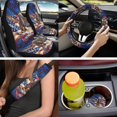 thumbnail image 2 of XYZCANDO Flag Eagle 14 Pack Car Seat Covers Full Set Steering Wheel Cover Auto Center Console Pad Seat Belt Pads Headrest Covers Cup Coasters for Most Cars SUVs Sedans, 2 of 7