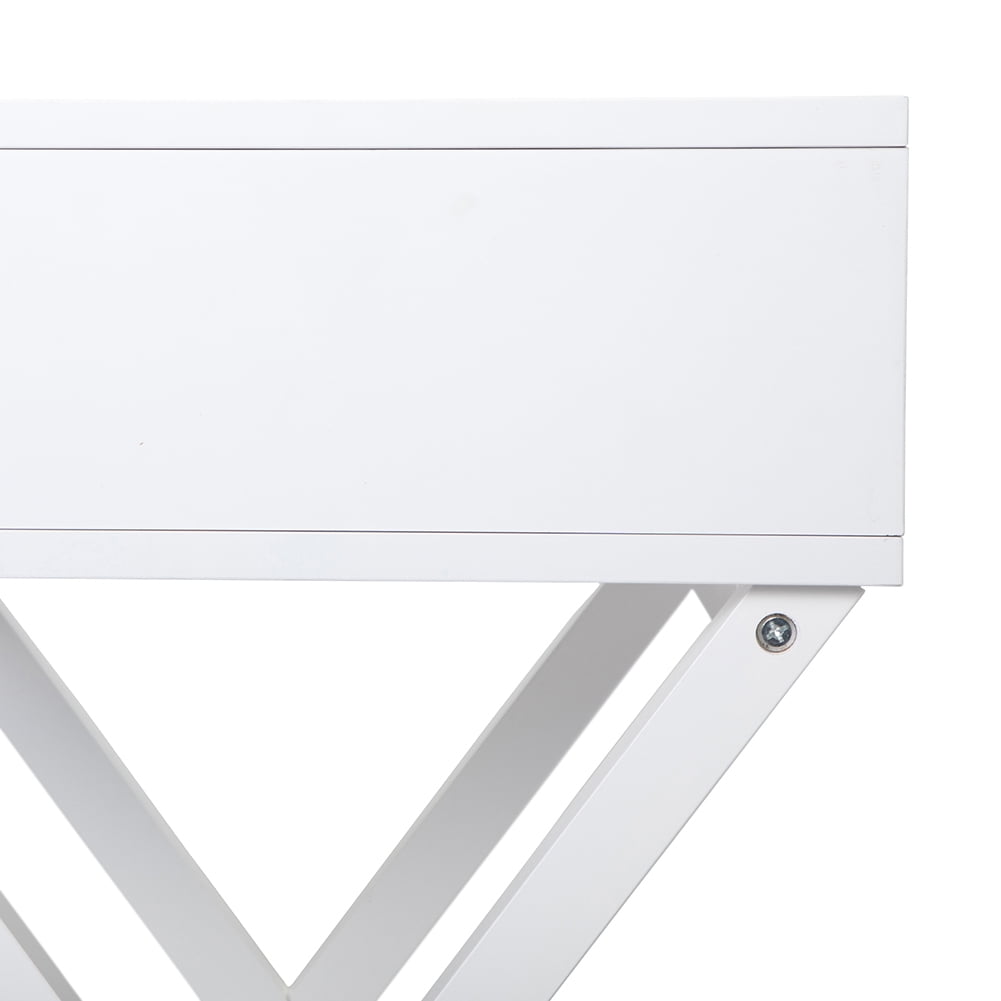 Kadyn Modern Nightstands,Side/End/Coffee/Accent Table Storage Shelf X-Design Versatile Night Stand for Living Room Bedroom Furniture, White-2PCS