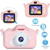 Children Camera,Children Dual Camera,1080P HD Video Digital Camera for Kids Selfie Camera with Anti-Drop Silicone Case for 4-12 Years Old Boys Girls GANZTON-Pink