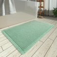 thumbnail image 1 of Alfombra de baño AMOAMI Waffle superabsorbente, antideslizante, 45 x 75 cm, color salvia, 1 of 7