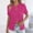A278 Hot Pink, variant on Knit Top for Women Cable Pattern Crewneck Short Sleeve Button Down Front Slim Fit Texture Ribbed Cardigan Lightweight Breathable Summer Clothes