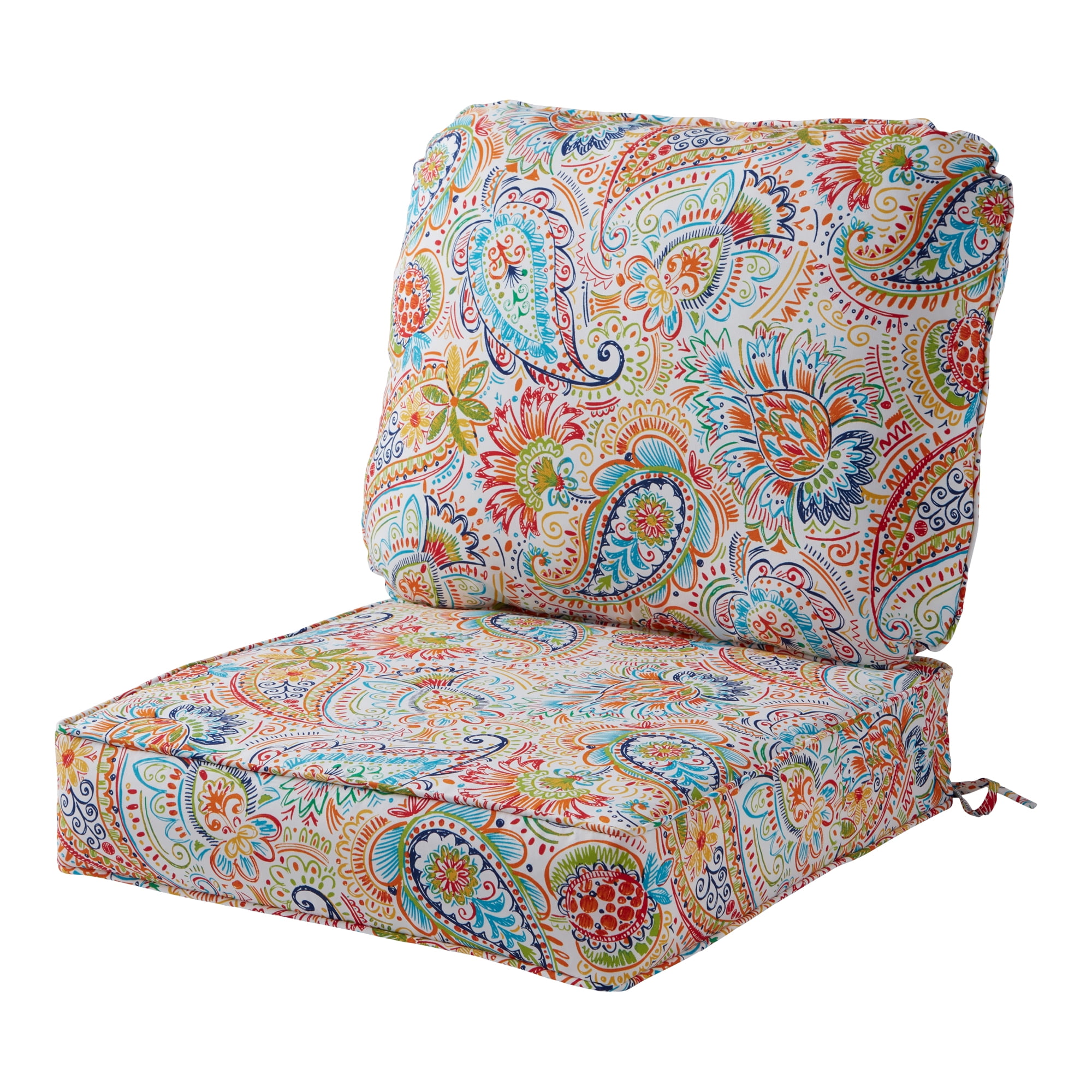 Greendale Home Fashions 2Piece Jamboree Paisley Outdoor Deep Seat