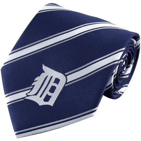 Tigers Poly Stripe - Detroit Tigers Woven Poly Striped Tie - No Size