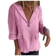 thumbnail image 1 of HBFAGFB Womens Cardigan Plus Size Lapel Button Down Jacket Simple and Versatile Daily Wear Red Size XXXXXL, 1 of 8