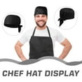 thumbnail image 2 of Miangastore 2pcs Chef Hats Adjustable Chef Caps Kitchen Restaurant Men Women Chef Hats Food Service Hats (Black), 2 of 8