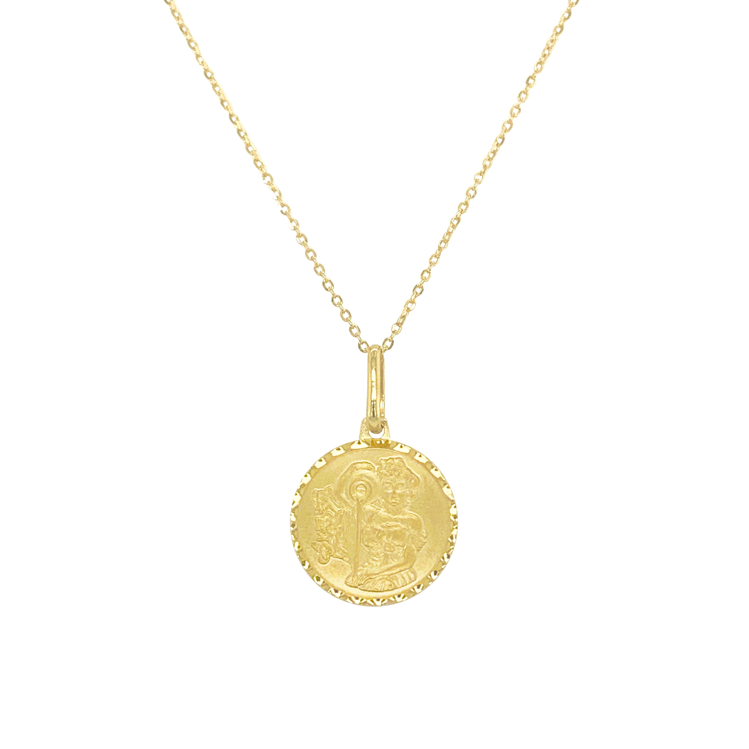 Necklace 14k Gold - Coin Pendant 