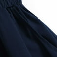 thumbnail image 6 of RUTAYY High Waist A-Line Skirt Bow Linen Flared Beach Long Skirts For Women With Pockets Solid Color Flowy Swing Skirts, 6 of 7