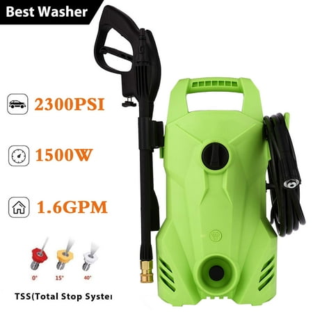 washer pressure power portable electric 2300 psi 1400w gpm detergent nozzles dispenser external hfon homdox cleaner machine held hand 3000psi
