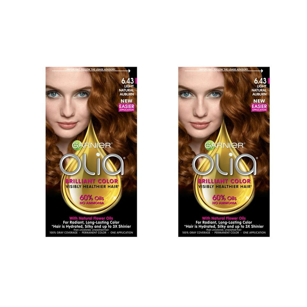 Garnier Olia Oil Powered Permanent Hair Color, 6.43 Light