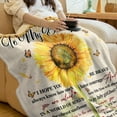 thumbnail image 2 of Daughter Gift from Mom Dad, to My Daughter Sunflower Blanket, Daughter Birthday Gift, Gifts for Grown Daughter Gifts for Graduation Christmas Valentines Mothers Day Throw Blanket 50x60, 2 of 6