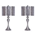 thumbnail image 1 of Grandview Gallery 26.5 Inch Tall Modern Table Lamps, Grey Fabric (Set of 2), 1 of 4