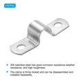 thumbnail image 3 of Unique Bargains 10mm Rigid Pipe Strap Clamp, 10 Pcs 304 Stainless Steel Two Hole U-shape Tube Clip, 3 of 5