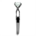 thumbnail image 3 of High polished (no plating) Stainless Steel Ring with AAA Grade CZ in Clear for Women Clear Stone Color Style TK2864 Size 5, 3 of 3