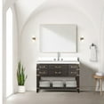 thumbnail image 4 of 48 In. W X 22 D Brown Oak Bath Vanity With Polished Marble Top & 46 Mirror - Elegant And Functional Bathroom Furniture Sealed Longevity Functionality Combined, 4 of 4
