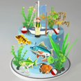 thumbnail image 4 of Adorno para tartas, pesca ZXSWEET con caña, algas flotantes, peces, 4 of 7