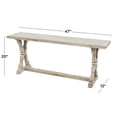 thumbnail image 4 of DecMode Wood Whitewashed Bench with Angled Turned Legs, Brown, 4 of 14
