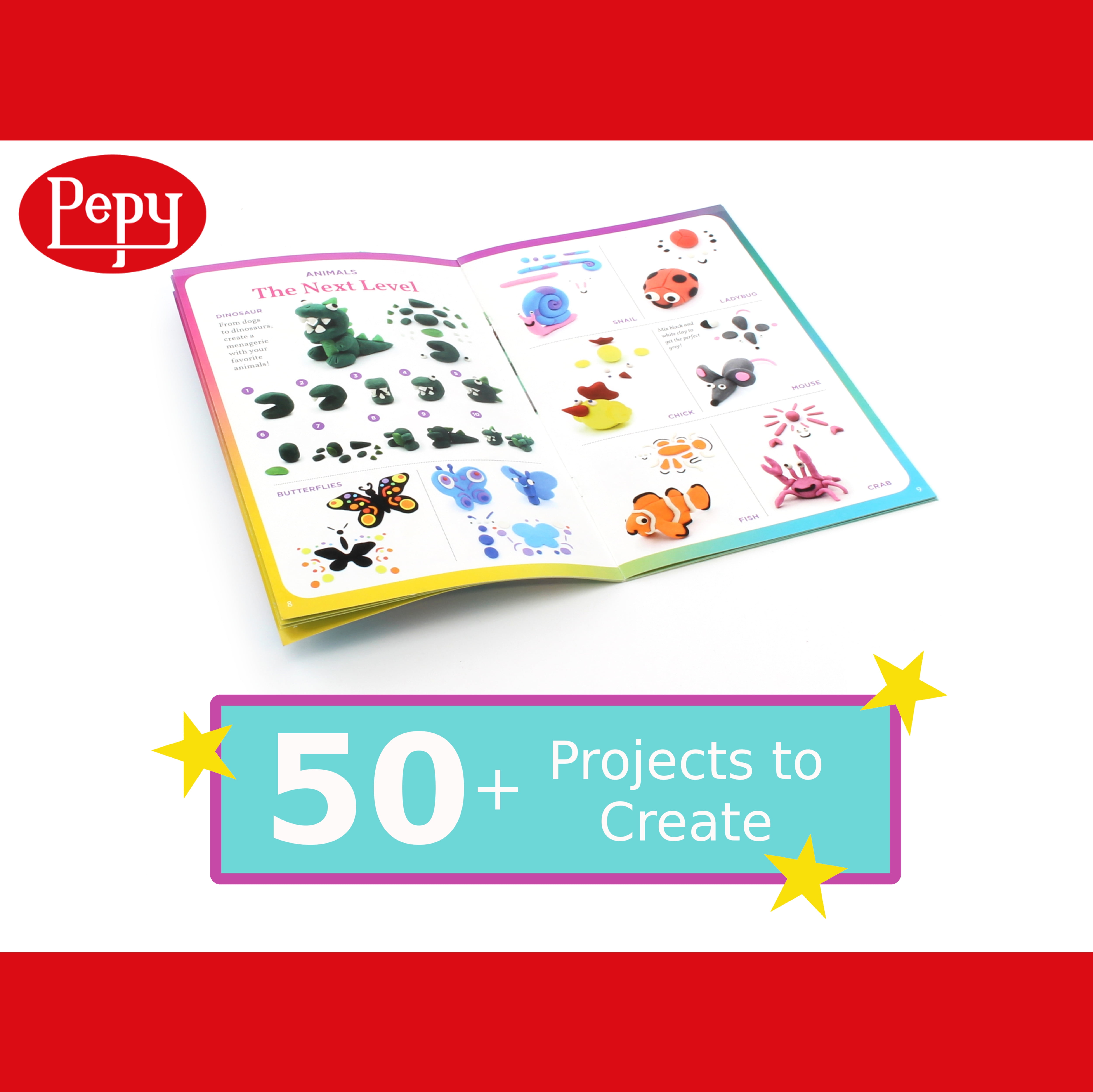 Creative Deco Plastilina Grande para Modelar para Niños Manualidades | 24  Colores | 1600g | Set de 120 Unidades | Desde 3 años | Regalo Actividad