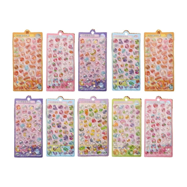 Random Stereoscopic Sweet Cartoon Stickers - Reusable for Scrapbooks, Planner, Journals, Laptops, Phone Case Decoration Multicolor