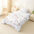 thumbnail image 2 of Manfei Dreamy Unicorn Twin Comforter Sets,Pretty Floral Bedding Set,Purple Pink,Polkadot Reversible,2pcs,1 Comforter and 1 Pillowcase, 2 of 7