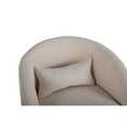 thumbnail image 6 of Swivel Barrel Chair, Modern Round Swivel Accent Chairs with Pillow, 360 Degree Comfy Linen Fabric Accent Chair Small Single Chair Armchair for Living Room Bedroom (Beige), 6 of 9