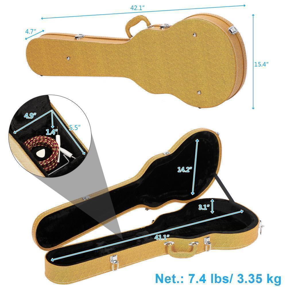 Electric Guitar Storage Case Hard Container Lockable String Instrument Storage Protective Box