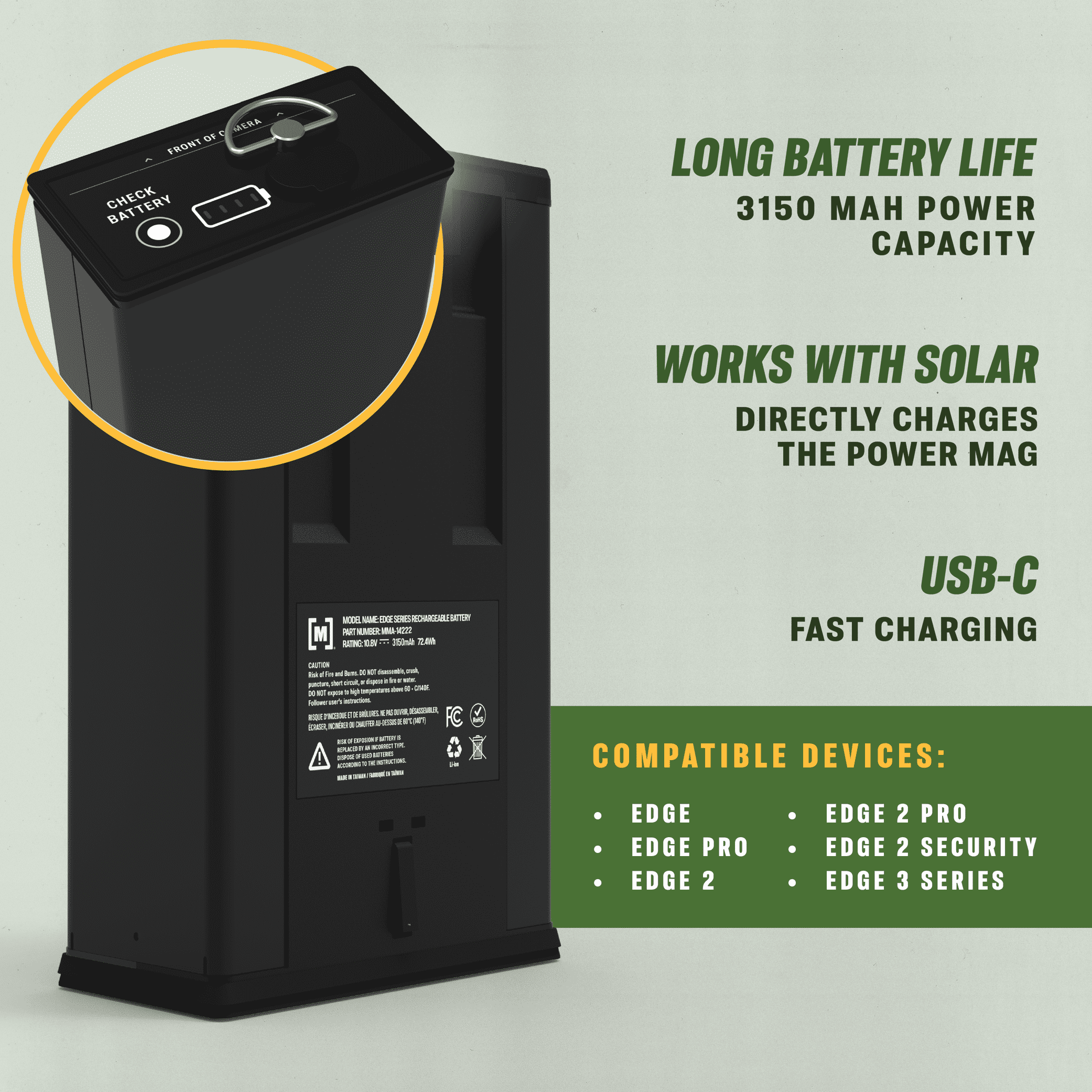 Moultrie Power Mag II Rechargeable Battery for EDGE Series Cameras