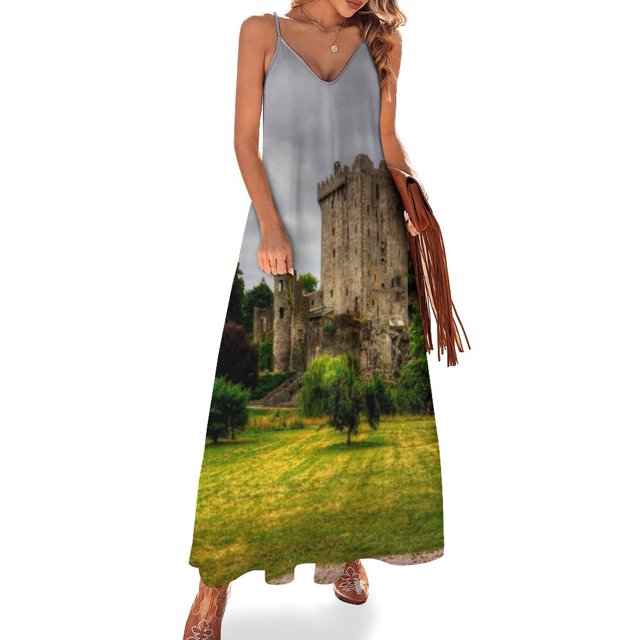 Vestido sin mangas con castillo y jardines de Blarney, vestido holgado para mujer, vestidos elegantes para boda