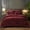 Wine Red, variant on PHF Truly Velvet Comforter Set King Size, 5 Pieces Ultra Soft Luxury Warm Bedding Sets, Bedding Collection Including 1 Cozy Comforter, 2 Pillow Shams, 2 Euro Shams, Wine Red
