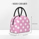 thumbnail image 2 of Fotbe Pink And White Polka Dot Bolsa de Almuerzo con Estampado, Lonchera Aislada, Contenedor de Comida Reutilizable Tipo Cooler a Prueba de Fugas, 2 of 6