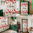 thumbnail image 6 of Shower Curtain, Vintage Red Flower Leaves Bees Waterproof Shower Curtain Set with Hooks for Bathroom Showers,Stalls and Bathtubs,36x72In Pastoral Floral on Linen, 6 of 9