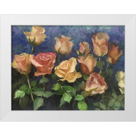 Strube Ling 24x19 White Modern Wood Framed Museum Art Print Titled - Delightful