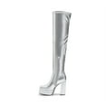 thumbnail image 3 of Dream Pairs Women's Chunky High Heels Platform Over The Knee Boots Square Toe Fall Y2K Gogo Long Design, 3 of 7