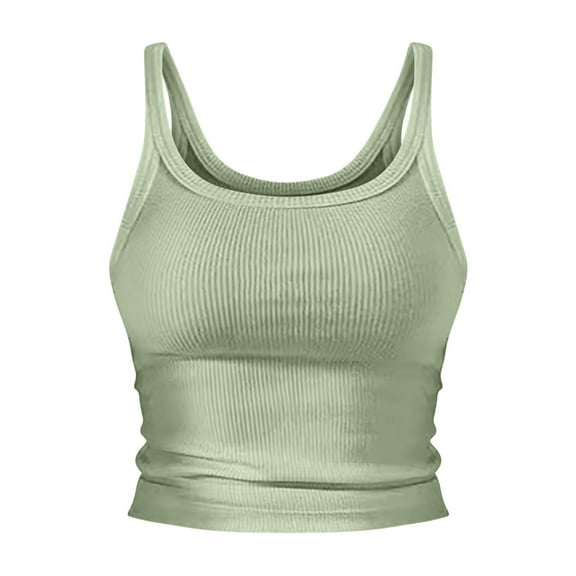 Bovemsi Women's 2025 Summer Fashion Tank - Workout Ribbed Sleeveless High Neck, Beach Vacation Outfit Camisole for Under Clothes