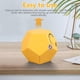 thumbnail image 4 of Temporizador de cubo, temporizador de estudio digital con luz LED, mini cubo de gestión del tiempo recargable, 2 modos de alarma (amarillo), 4 of 5