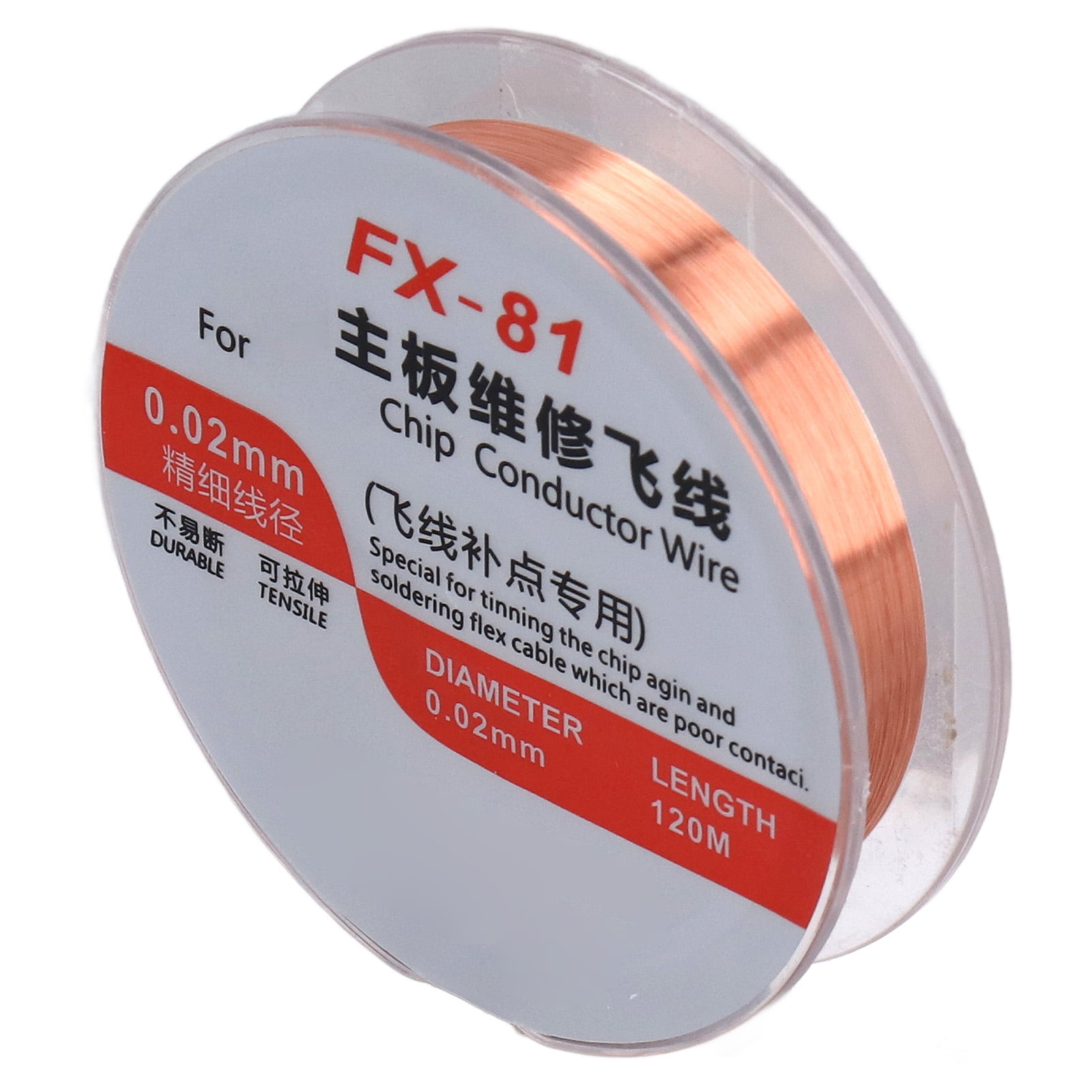 Copper Winding Wire Accurate Flexible Enameled Wire For Motherboard FX 80 0.01mm Dia FX 81 0.02mm Dia