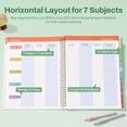 thumbnail image 7 of SUNEE Teacher Planner 2026-2027 Academic Year, 7 Periods Lesson Plan Book Jul 2026 - Jun 2027, 8.5"x11"Daily Weekly Monthly Organizers Horizontal Layout with Calendars, Bookmark, Tabs, Palm Leaf, 7 of 7