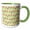 Green/White, variant on 3drose, Cute Easter Chicks on Ladders Decorating Easter Eggs Pattern, 11oz Magic Transforming Mug