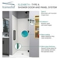 thumbnail image 7 of Transolid Ehta247610c-Bk Elizabeth 76" High X 24" Wide Hinged Semi Frameless Shower Door -, 7 of 7
